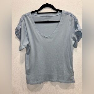 Anthropologie V-neck light blue tee Size X-Small 100% Cotton